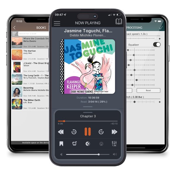 Download fo free audiobook Jasmine Toguchi, Flamingo Keeper by Debbi Michiko Florence and listen anywhere on your iOS devices in the ListenBook app.