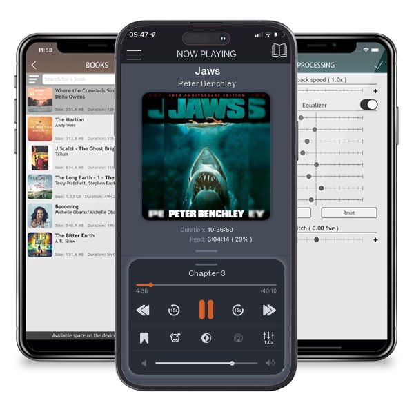 Download fo free audiobook Jaws by Peter Benchley and listen anywhere on your iOS devices in the ListenBook app.