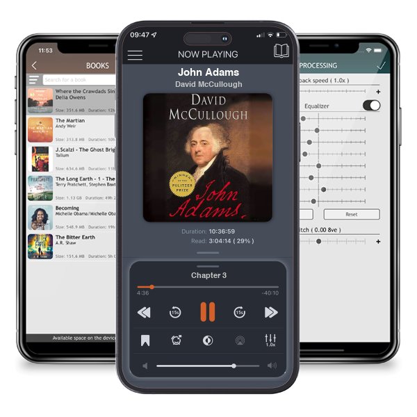 Download fo free audiobook John Adams by David McCullough and listen anywhere on your iOS devices in the ListenBook app.