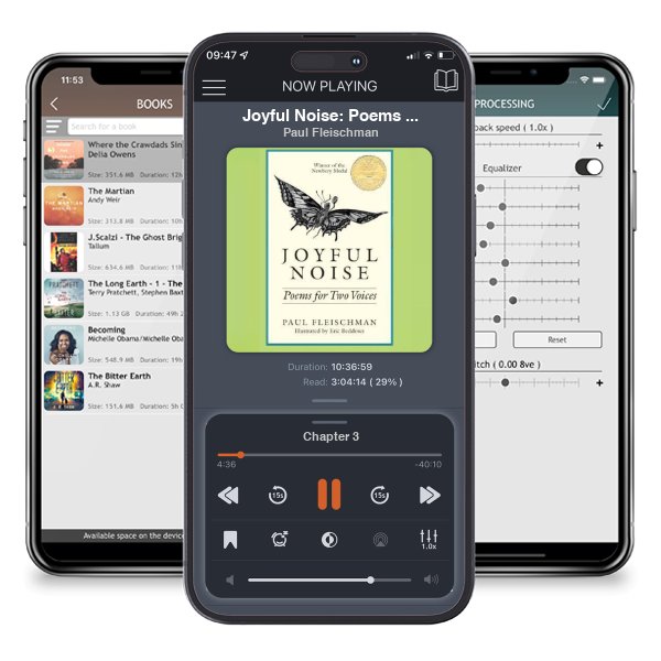 Download fo free audiobook Joyful Noise: Poems for Two Voices by Paul Fleischman and listen anywhere on your iOS devices in the ListenBook app.
