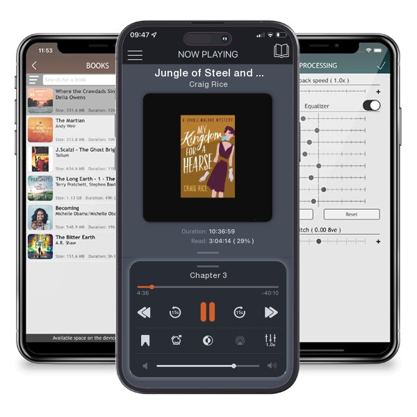 Download fo free audiobook Jungle of Steel and Stone by Craig Rice and listen anywhere on your iOS devices in the ListenBook app.