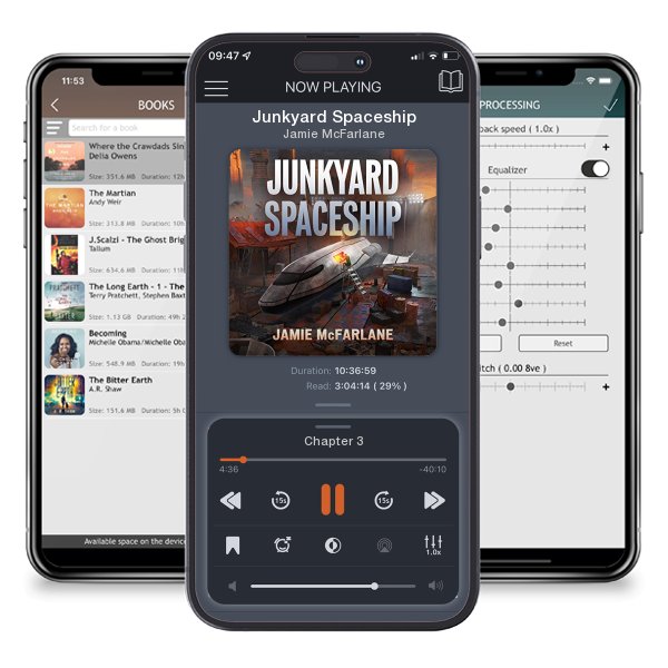 Download fo free audiobook Junkyard Spaceship by Jamie McFarlane and listen anywhere on your iOS devices in the ListenBook app.