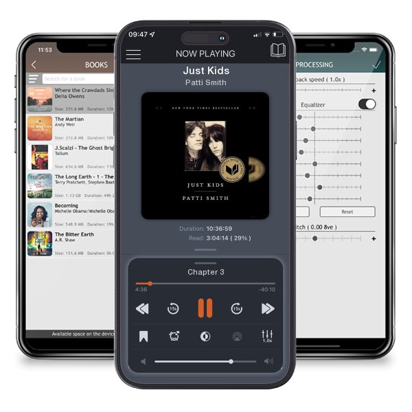 Download fo free audiobook Just Kids by Patti Smith and listen anywhere on your iOS devices in the ListenBook app.