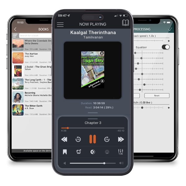 Download fo free audiobook Kaalgal Therinthana by Tamilvanan and listen anywhere on your iOS devices in the ListenBook app.