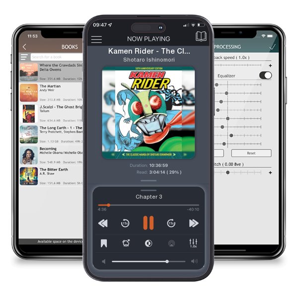Download fo free audiobook Kamen Rider - The Classic Manga Collection by Shotaro Ishinomori and listen anywhere on your iOS devices in the ListenBook app.