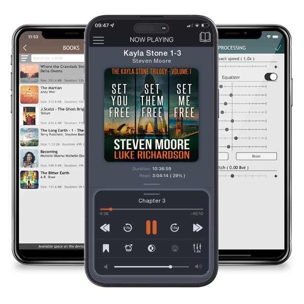 Download fo free audiobook Kayla Stone 1-3 by Steven Moore and listen anywhere on your iOS devices in the ListenBook app.