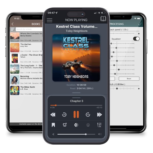 Download fo free audiobook Kestrel Class Volume One: Three Book Collection: Kestrel Class, Jump Point, & Gravity Flux (Kestrel Class Saga) by Toby Neighbors and listen anywhere on your iOS devices in the ListenBook app.