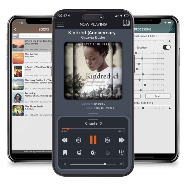Download fo free audiobook Kindred (Anniversary) by Octavia Butler and listen anywhere on your iOS devices in the ListenBook app.