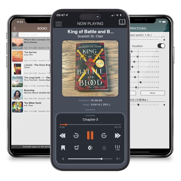 Download fo free audiobook King of Battle and Blood by Scarlett St. Clair and listen anywhere on your iOS devices in the ListenBook app.