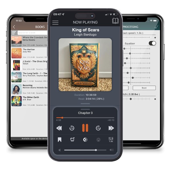 Download fo free audiobook King of Scars by Leigh Bardugo and listen anywhere on your iOS devices in the ListenBook app.