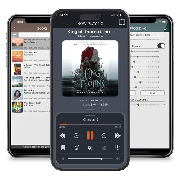 Download fo free audiobook King of Thorns (The Broken Empire, #2) by Mark Lawrence and listen anywhere on your iOS devices in the ListenBook app.