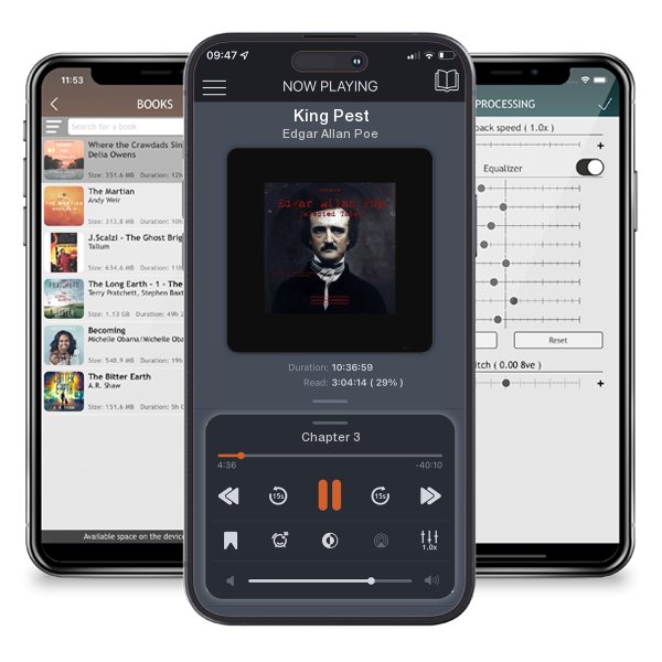 Download fo free audiobook King Pest by Edgar Allan Poe and listen anywhere on your iOS devices in the ListenBook app.