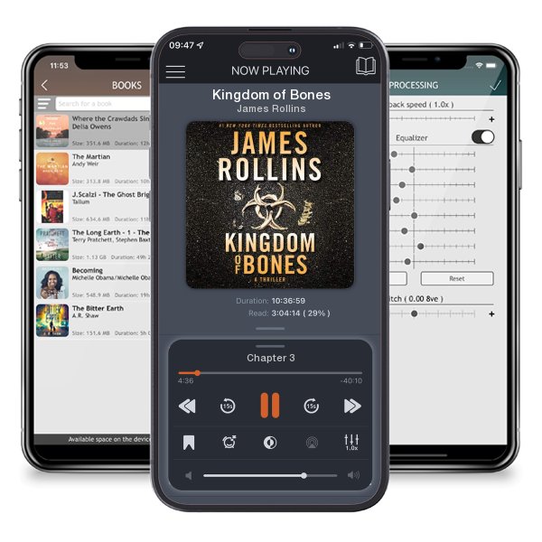 Download fo free audiobook Kingdom of Bones by James Rollins and listen anywhere on your iOS devices in the ListenBook app.