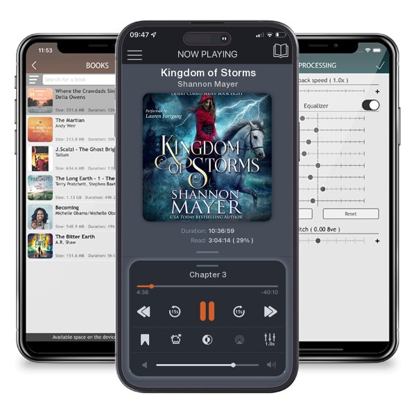 Download fo free audiobook Kingdom of Storms by Shannon Mayer and listen anywhere on your iOS devices in the ListenBook app.