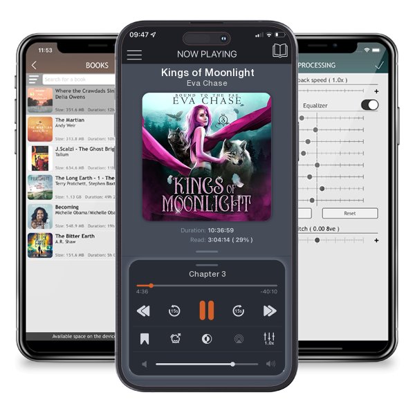 Download fo free audiobook Kings of Moonlight by Eva Chase and listen anywhere on your iOS devices in the ListenBook app.