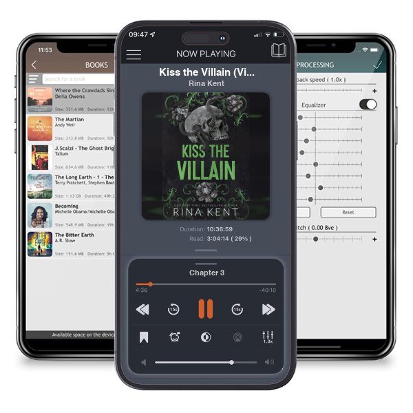 Download fo free audiobook Kiss the Villain (Villain #1) by Rina Kent and listen anywhere on your iOS devices in the ListenBook app.