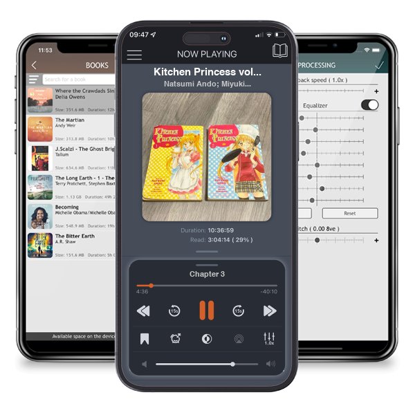 Download fo free audiobook Kitchen Princess volumes 1 and 2 by Natsumi Ando; Miyuki Kobayashi; Satsuki Yamashita and listen anywhere on your iOS devices in the ListenBook app.