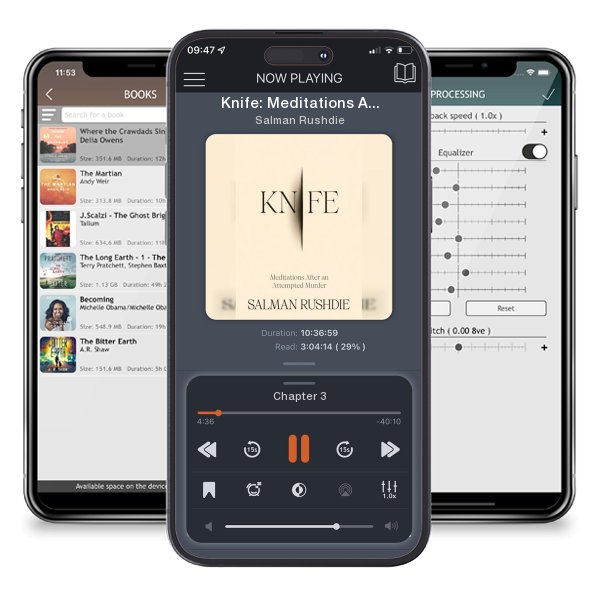 Download fo free audiobook Knife: Meditations After an Attempted Murder by Salman Rushdie and listen anywhere on your iOS devices in the ListenBook app.