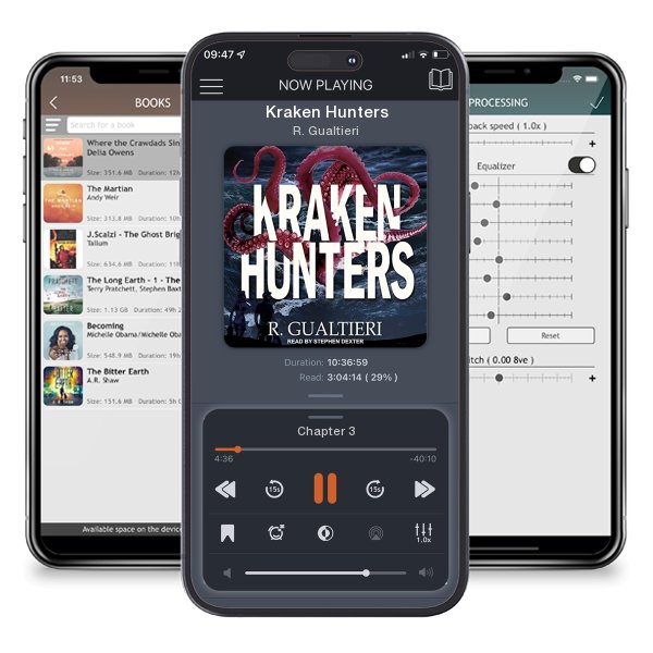 Download fo free audiobook Kraken Hunters by R. Gualtieri and listen anywhere on your iOS devices in the ListenBook app.