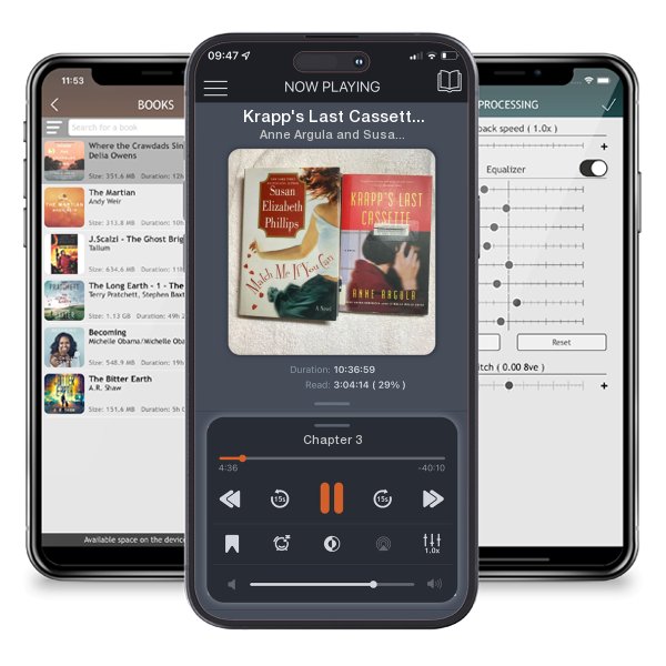 Download fo free audiobook Krapp's Last Cassette and Match Me If You Can by Anne Argula and Susan Elizabeth Phillips and listen anywhere on your iOS devices in the ListenBook app.