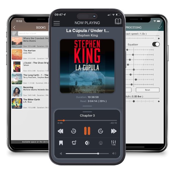 Descargar audiolibro gratis La Cúpula / Under the Dome by Stephen King y escuchar en cualquier lugar en sus dispositivos iOS en la aplicación ListenBook.