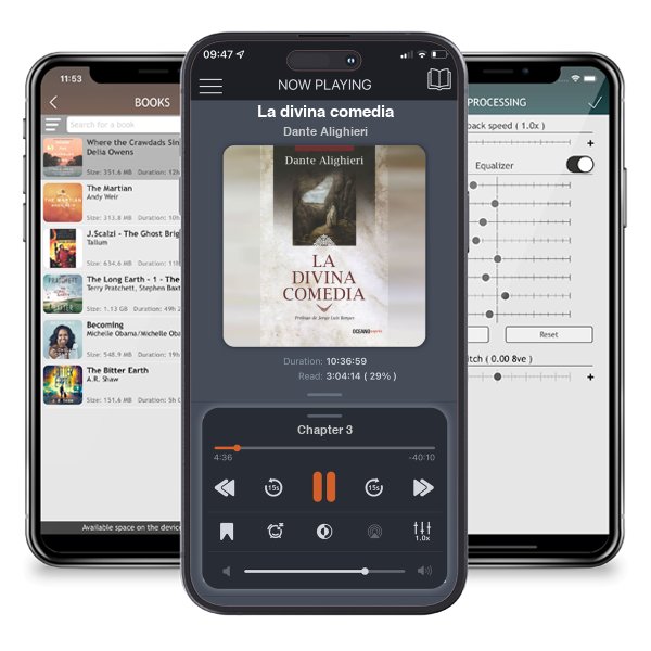 Descargar audiolibro gratis La divina comedia by Dante Alighieri y escuchar en cualquier lugar en sus dispositivos iOS en la aplicación ListenBook.