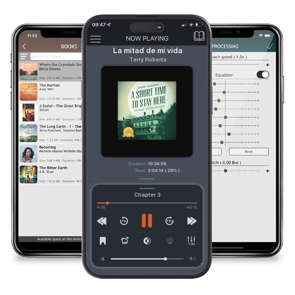 Download fo free audiobook La mitad de mi vida by Terry Roberts and listen anywhere on your iOS devices in the ListenBook app.