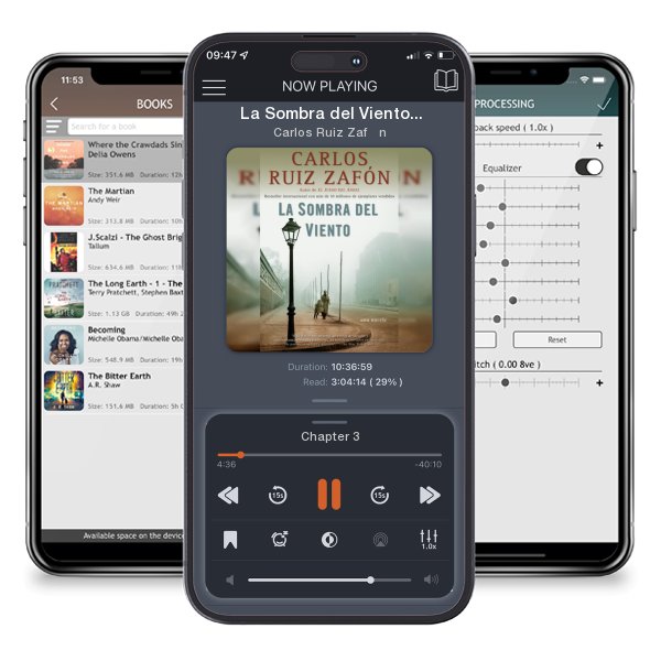 Download fo free audiobook La Sombra del Viento / Shadow of the Wind by Carlos Ruiz Zafón and listen anywhere on your iOS devices in the ListenBook app.