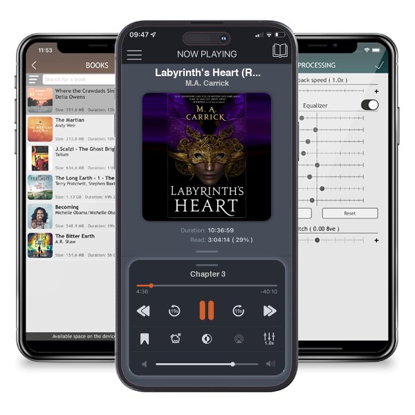 Download fo free audiobook Labyrinth\'s Heart (Rook & Rose, #3) by M.A. Carrick and listen anywhere on your iOS devices in the ListenBook app.