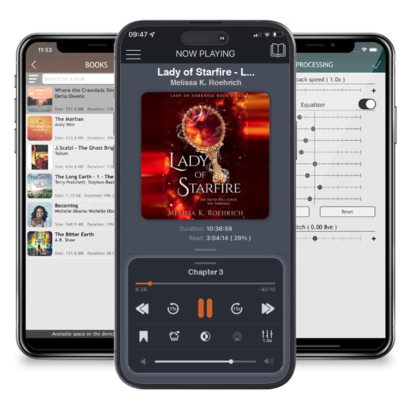 Download fo free audiobook Lady of Starfire - Lady of Darkness Book 5 by Melissa K. Roehrich and listen anywhere on your iOS devices in the ListenBook app.