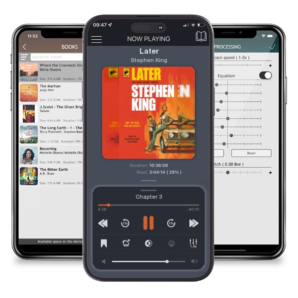 Download fo free audiobook Later by Stephen King and listen anywhere on your iOS devices in the ListenBook app.