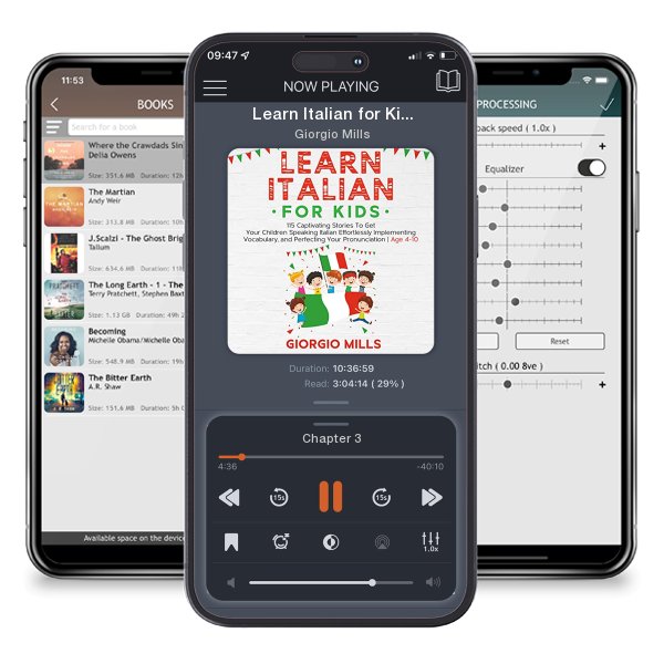 Download fo free audiobook Learn Italian for Kids: 115 Captivating Stories to Get Your Children Speaking Italian Effortlessly Implementing Vocabulary, and Perfecting Your Pronunciation Age 4-10 by Giorgio Mills and listen anywhere on your iOS devices in the ListenBook app.