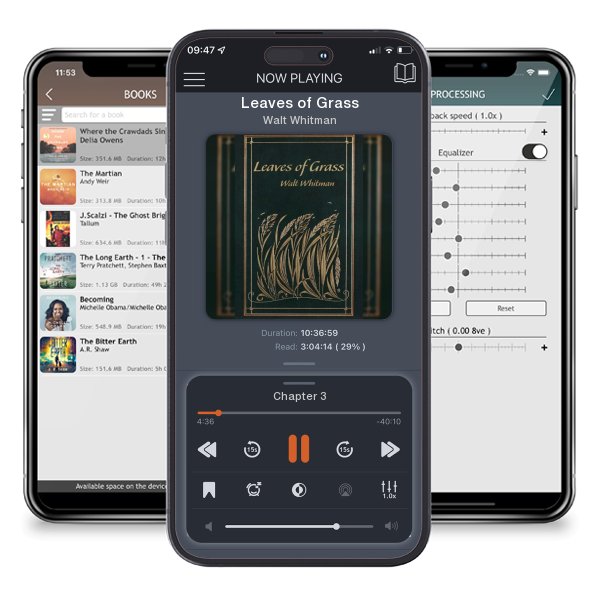 Download fo free audiobook Leaves of Grass by Walt Whitman and listen anywhere on your iOS devices in the ListenBook app.