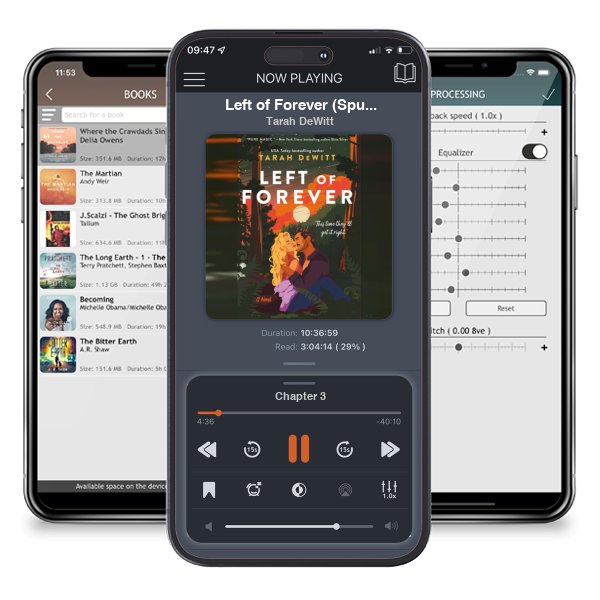 Download fo free audiobook Left of Forever (Spunes, OR, #2) by Tarah DeWitt and listen anywhere on your iOS devices in the ListenBook app.