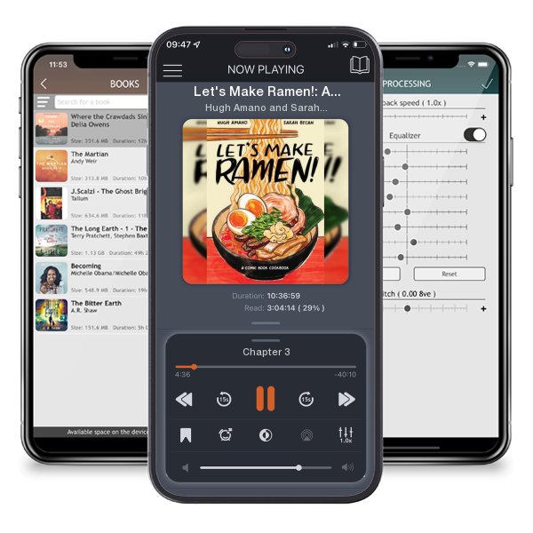 Download fo free audiobook Let's Make Ramen!: A Comic Book Cookbook by Hugh Amano and Sarah Becan and listen anywhere on your iOS devices in the ListenBook app.