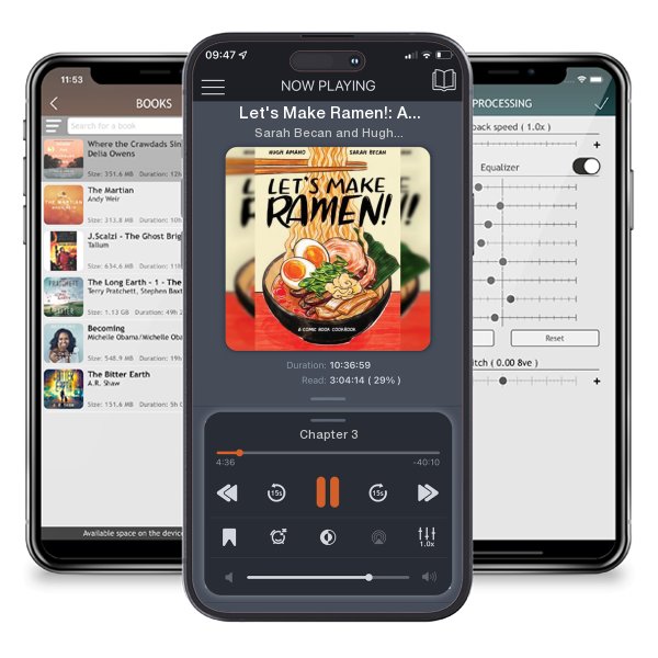 Download fo free audiobook Let's Make Ramen!: A Comic Book Cookbook by Sarah Becan and Hugh Amano and listen anywhere on your iOS devices in the ListenBook app.