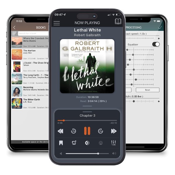 Download fo free audiobook Lethal White by Robert Galbraith and listen anywhere on your iOS devices in the ListenBook app.