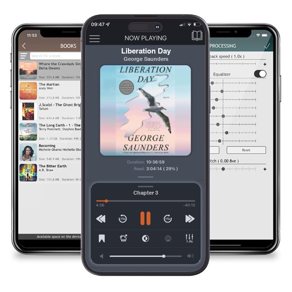 Download fo free audiobook Liberation Day by George Saunders and listen anywhere on your iOS devices in the ListenBook app.