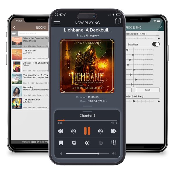 Download fo free audiobook Lichbane: A Deckbuilding LitRPG by Tracy Gregory and listen anywhere on your iOS devices in the ListenBook app.