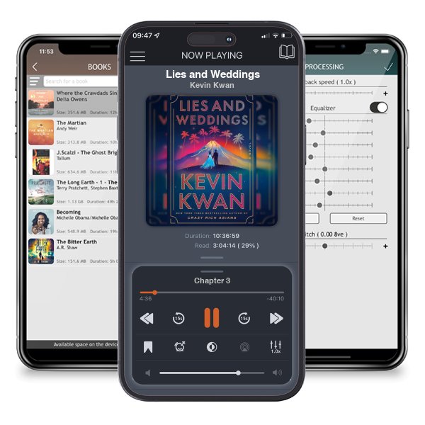 Download fo free audiobook Lies and Weddings by Kevin Kwan and listen anywhere on your iOS devices in the ListenBook app.