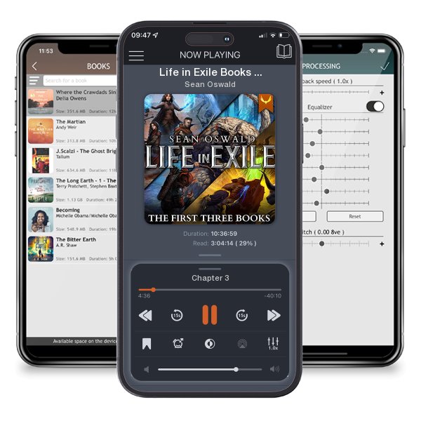 Download fo free audiobook Life in Exile Books 1-3 by Sean Oswald and listen anywhere on your iOS devices in the ListenBook app.