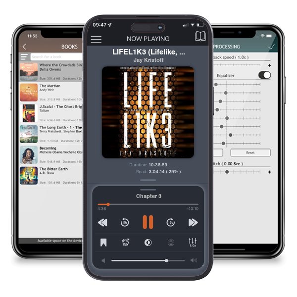 Download fo free audiobook LIFEL1K3 (Lifelike, #1) by Jay Kristoff and listen anywhere on your iOS devices in the ListenBook app.