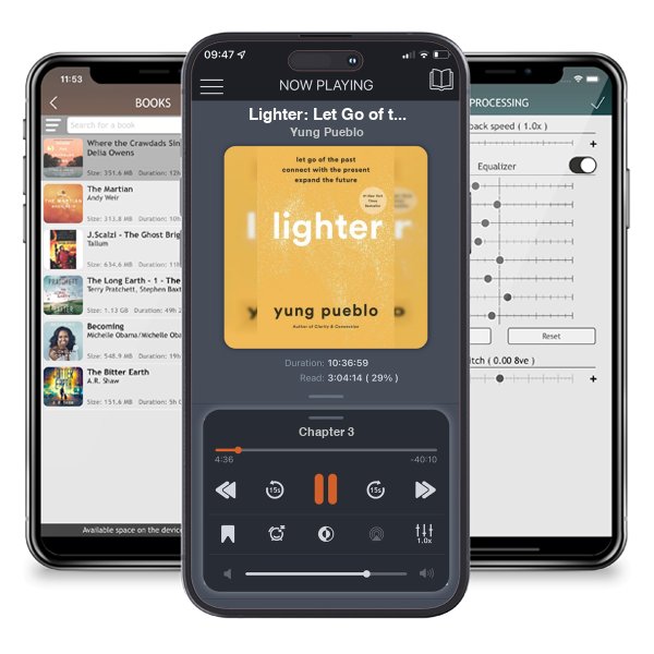 Download fo free audiobook Lighter: Let Go of the Past, Connect with the Present, and... by Yung Pueblo and listen anywhere on your iOS devices in the ListenBook app.