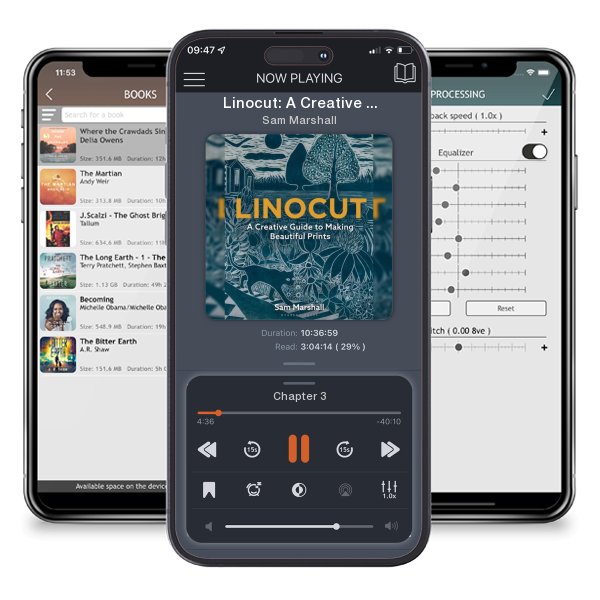 Download fo free audiobook Linocut: A Creative Guide to Making Beautiful Prints by Sam Marshall and listen anywhere on your iOS devices in the ListenBook app.