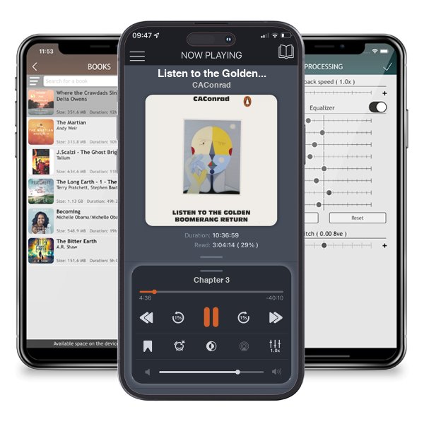 Download fo free audiobook Listen to the Golden Boomerang Return by CAConrad and listen anywhere on your iOS devices in the ListenBook app.