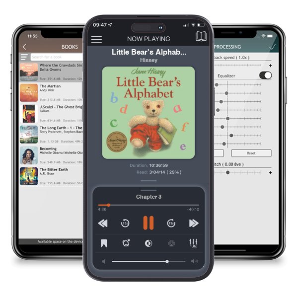 Download fo free audiobook Little Bear's Alphabet by Hissey and listen anywhere on your iOS devices in the ListenBook app.