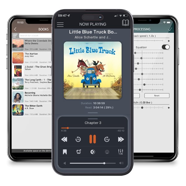 Download fo free audiobook Little Blue Truck Board Book by Alice Schertle and Jill McElmurry and listen anywhere on your iOS devices in the ListenBook app.