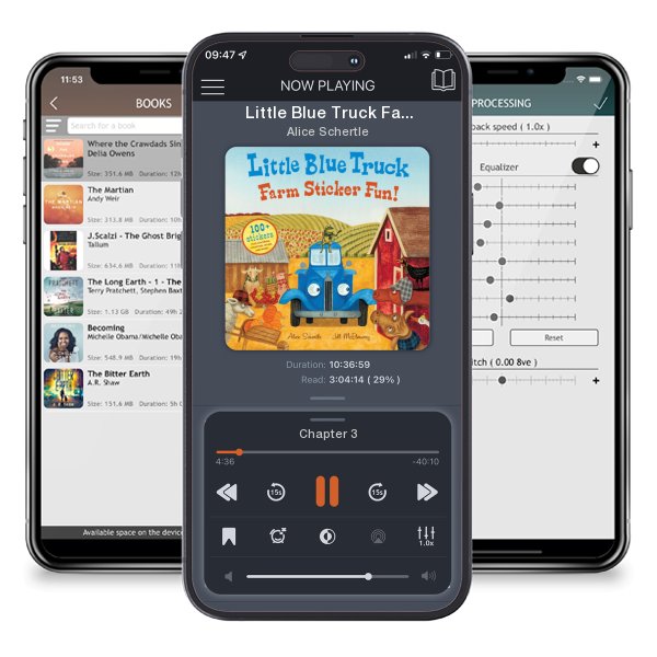 Download fo free audiobook Little Blue Truck Farm Sticker Fun! by Alice Schertle and listen anywhere on your iOS devices in the ListenBook app.