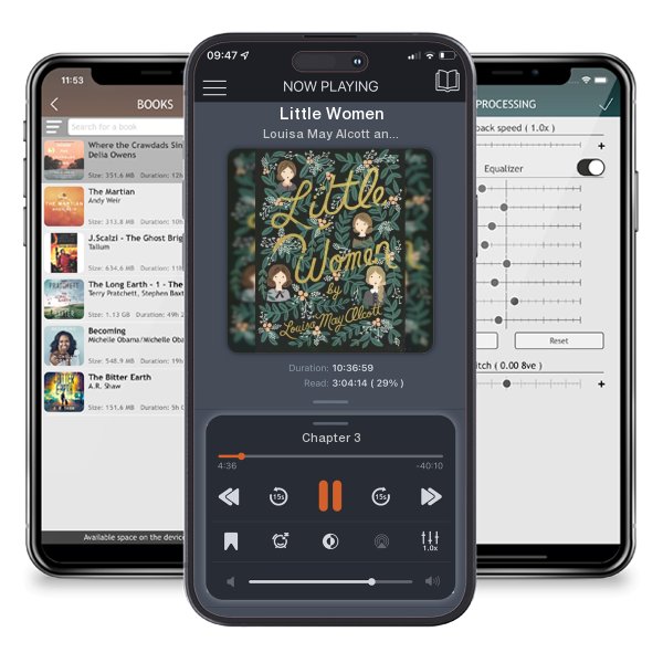 Download fo free audiobook Little Women by Louisa May Alcott and Anna Bond and listen anywhere on your iOS devices in the ListenBook app.