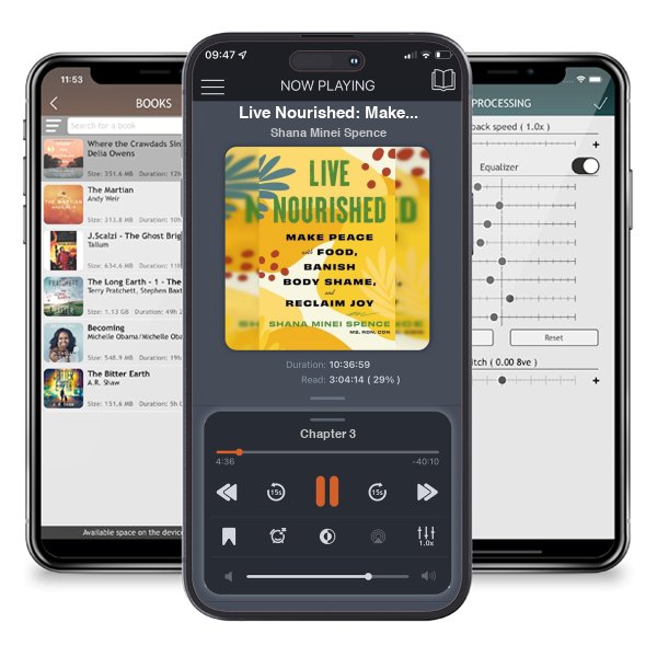 Download fo free audiobook Live Nourished: Make Peace with Food, Banish Body Shame, and... by Shana Minei Spence and listen anywhere on your iOS devices in the ListenBook app.